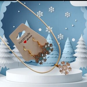 Elegant Snowflake Earrings - Gold and Silver